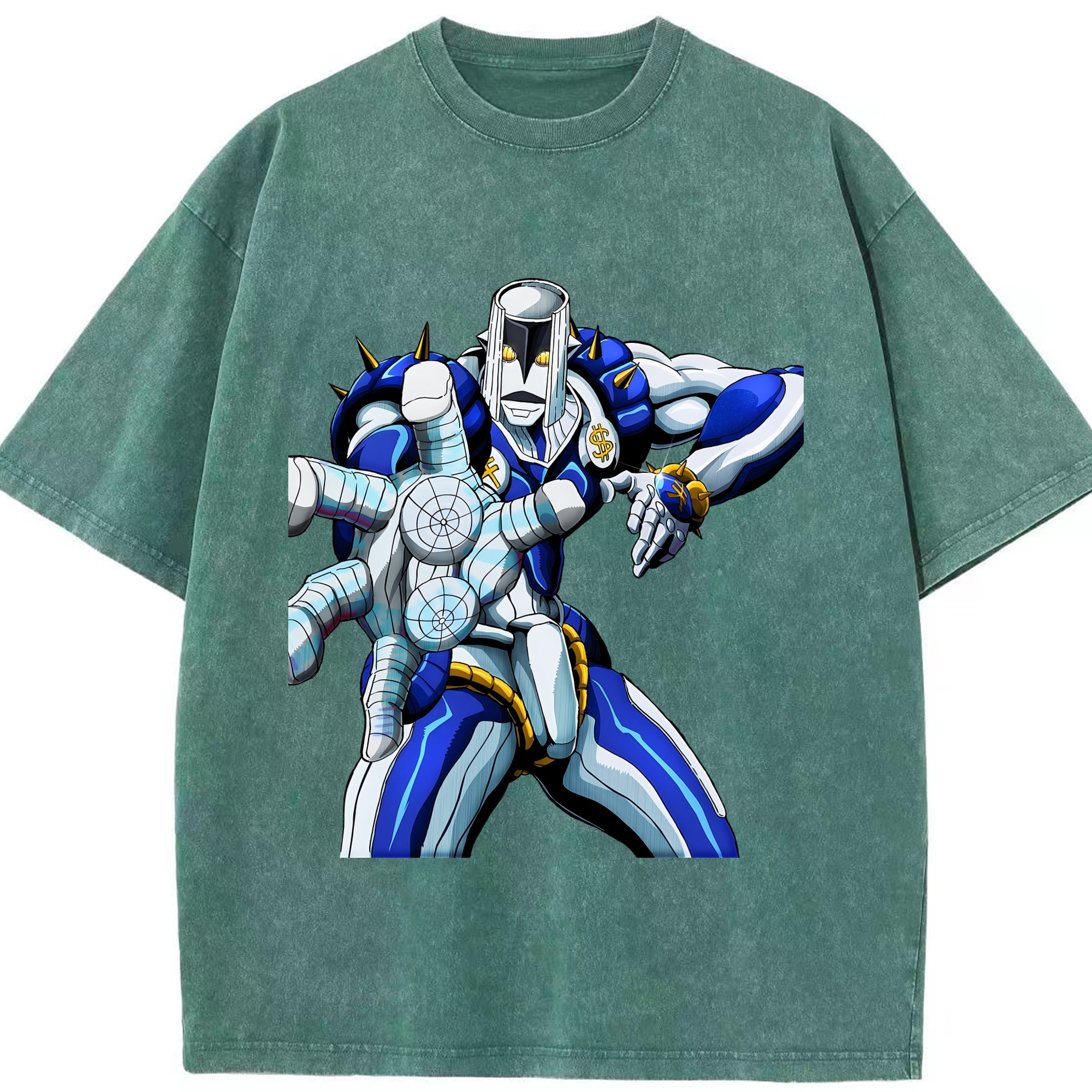 （画像用） ジョジョの奇妙な冒険 虹村億泰 にじむら おくやす JoJo's Bizarre Adventure Nijimura Okuyasu 綿100% ヴィンテージ風 半袖Tシャツ（フロントプリント）